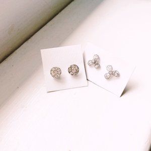 TWO stud earring sets
